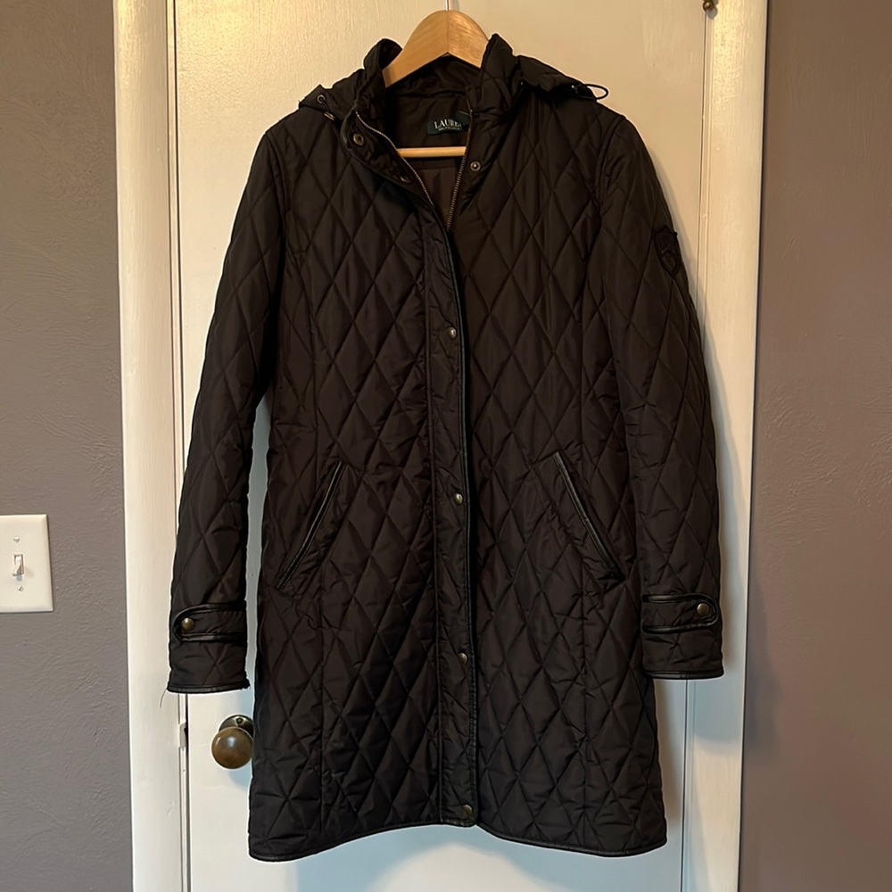 Ralph Lauren Black quilted jacket. Size small